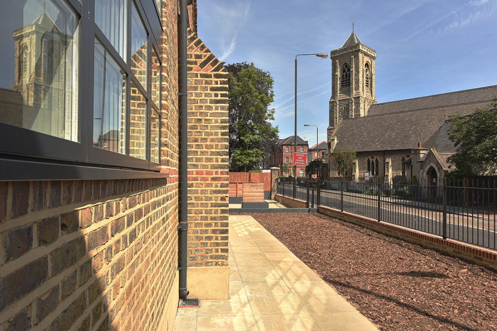 Exterior building photography of a recent architectural project in London.