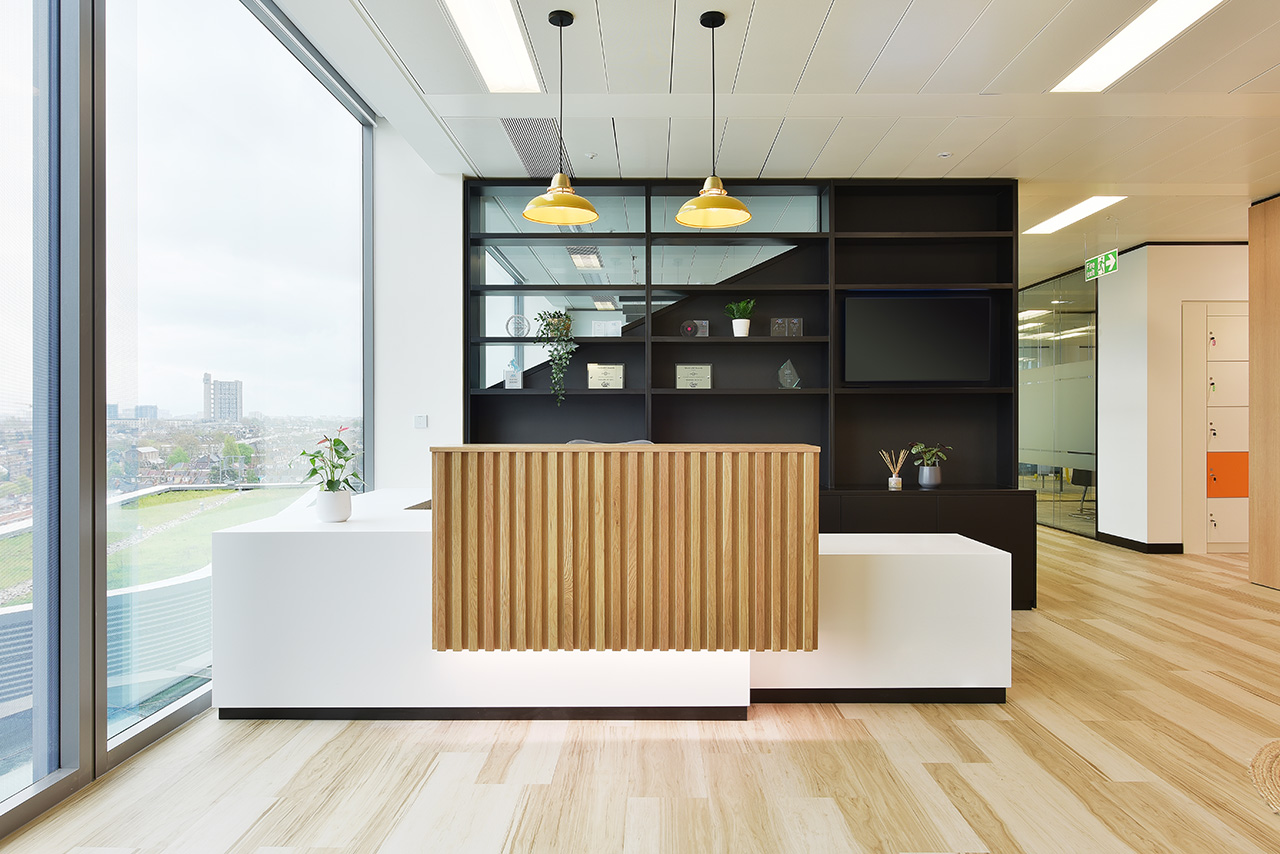 warm reception area in London
