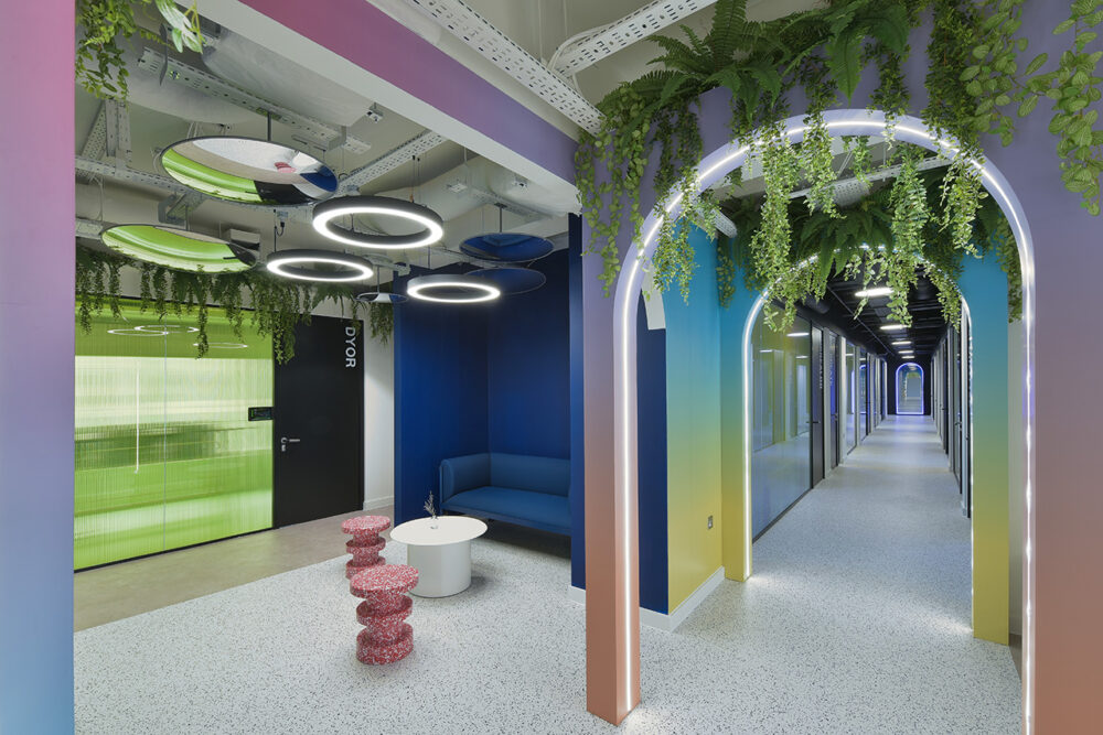 vibrant office interior photo