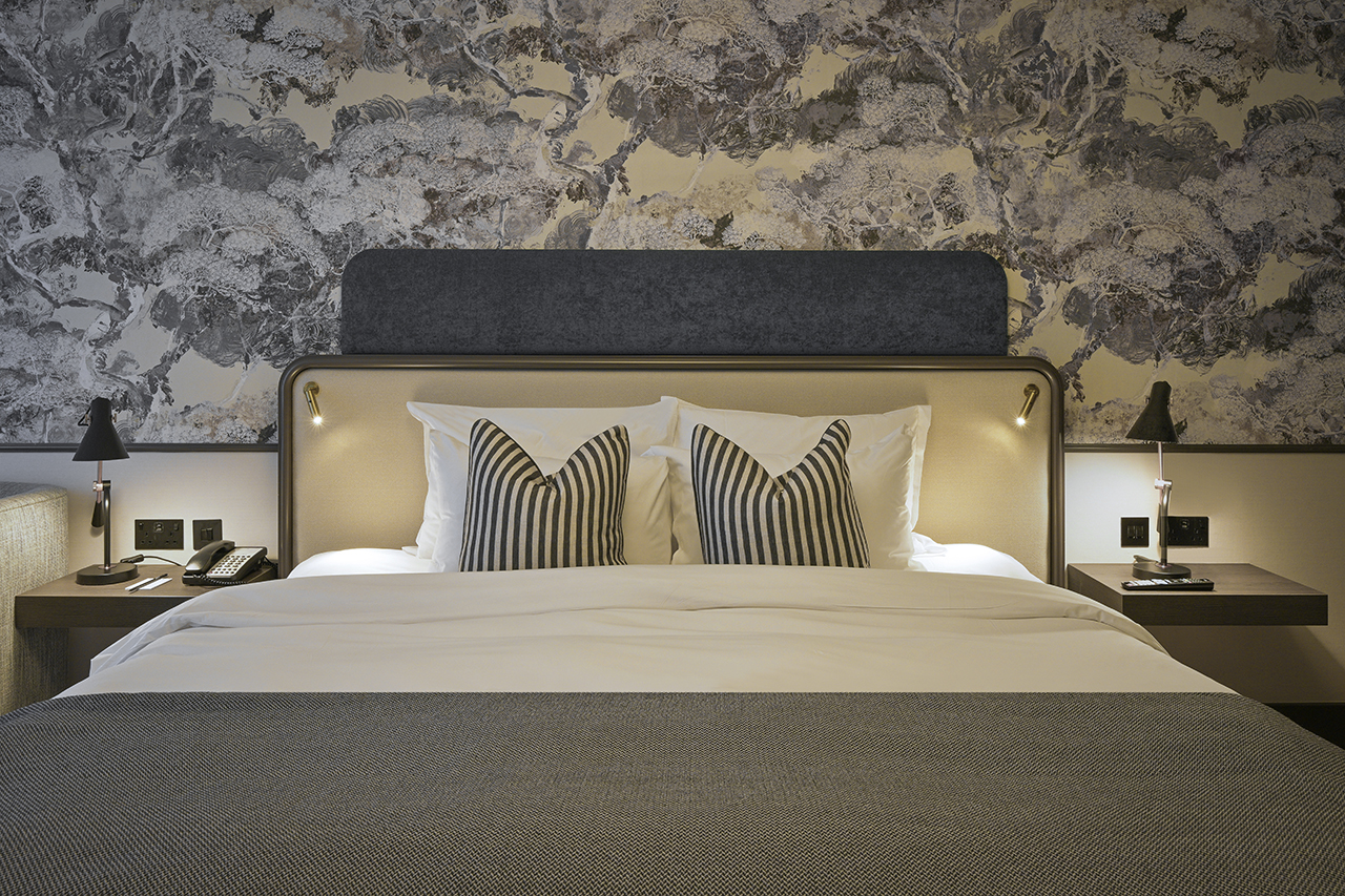 Hotel photography of a comfortable bed for UK hotel chain
